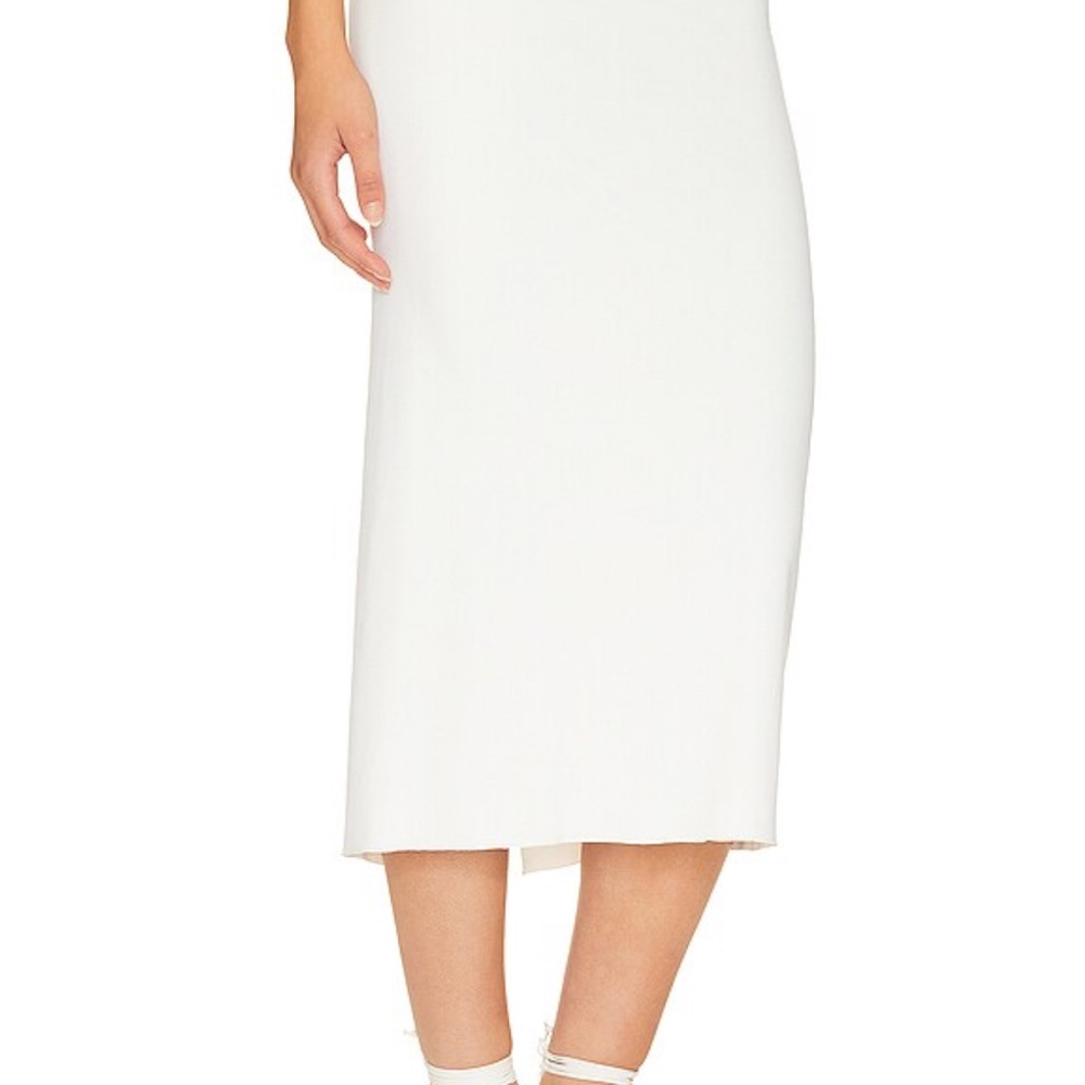 Indah Frankie Midi Tube Skirt in Ivory